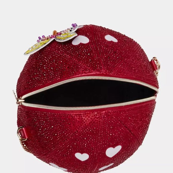 Betsey Johnson Kitsch Mush Love Crossbody Bag Mushroom & Butterfly New Sealed - Picture 7 of 14